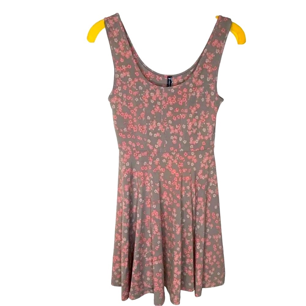 Free People Cherry Blossoms A Line Skater Dress with Flare spandex size  small